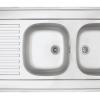 MAN721 2évier à poser 2 cuves inox lisse 120x60 - Franke