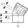 Silent PP coude 30° - Geberit