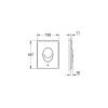Skate Air plaque de commande WC verticale 2 capilaires - Grohe