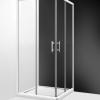 Equi accès d'angle coulissant asymétrique - Blanc - Verre Clair - Roth