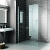 XB Walk-in  stabilisation murale - Argent Poli - Verre Clair Rothaclean - Roth