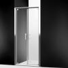 Equi porte 2 battants - Argent Poli - Verre Clair - Roth