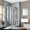 Cada XS paroi arrondie coulissante - Argent Poli - Verre Clair Cadaclean - Roth