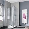 Cada XS porte pivotante intégrale - Argent Poli - Verre Clair Cadaclean - Roth