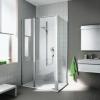 Cada  XS porte pivotante + élément fixe - Argent Poli - Verre Clair Cadaclean - Roth