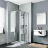 Cada XS 1/2 accès coulissant d'angle - Argent Poli - Verre sérigraphié Cadaclean - Roth