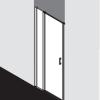 Cada  XS porte pivotante + élément fixe - Argent Poli - Verre Clair Cadaclean - Roth