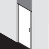 Cada XS porte pivotante intégrale - Blanc - Verre Clair Cadaclean - Roth