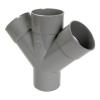 Té réduit PVC à coller double parallèle 45° mâle/femelle - Nicoll
