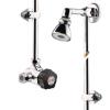 Alpa mitigeur bouton chromé noir+pomme orientable - Presto