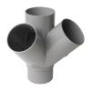 Té PVC à coller double équerre 45° mâle/femelle - Nicoll