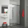 Equi porte coulissante grande largeur - Argent Poli - Verre Clair - Roth
